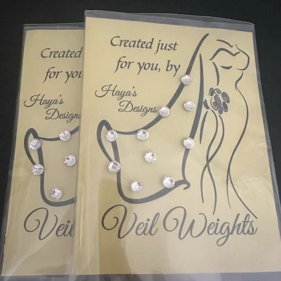 Clear Crystal Veil Weights - Set of 8