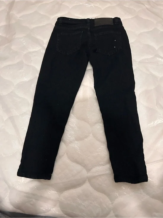 Kids Black Straight-Leg Jeans