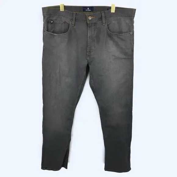 Cremieux Premium Denim Jeans Men's Slim Fit Stretch Gray 38x32