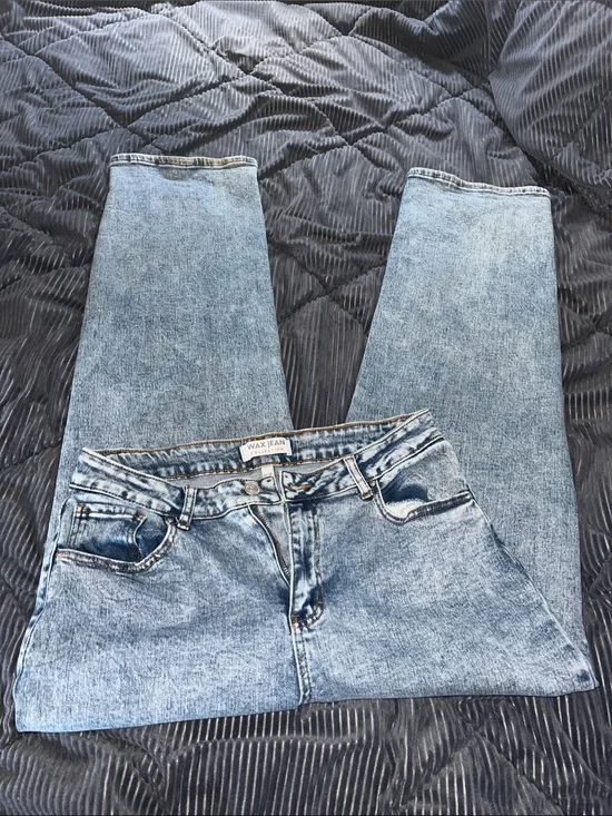 Wax Jean Women’s Washed Light Blue Straight Jeans