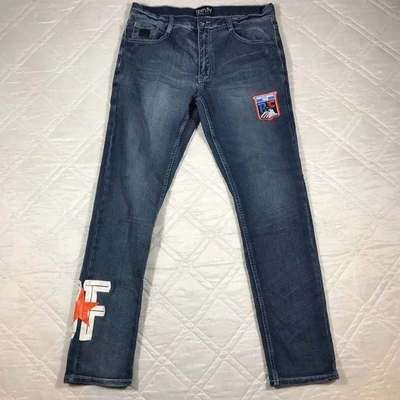 born fly anytown USA fashion blue jeans‎ 34X32