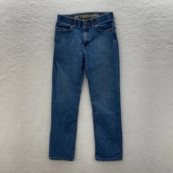 Lee Jeans Mens 32x32 Blue Extreme Motion Regular Straight Leg Stretch Workwear