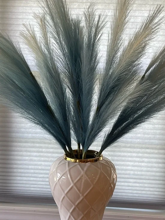NEW Blue Pampas Grass Arrangement Set of 8🌼