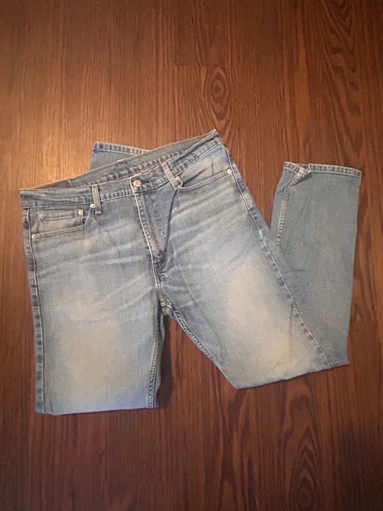 Light Blue Men's Denim Jeans - Classic Straight Fit 36 x 32