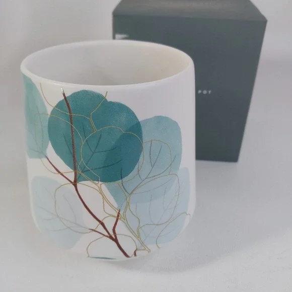 Kikki K desktop Planter Porcelain Succulent‎ Cacti Blue Green