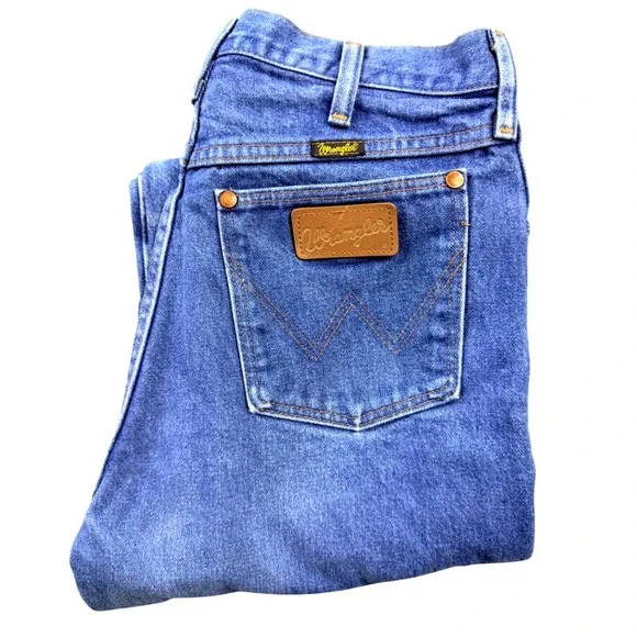 Wrangler 13MWZ Mens Blue Cowboy Cut Jeans 31x36‎ Made in USA Y2K Vintage Denim