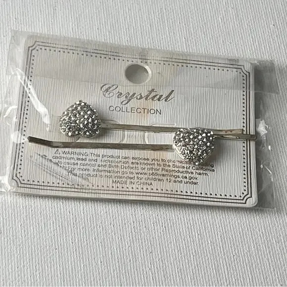 Crystal Collection Statement he Shaped  Hair Clip Accessories Side Slide