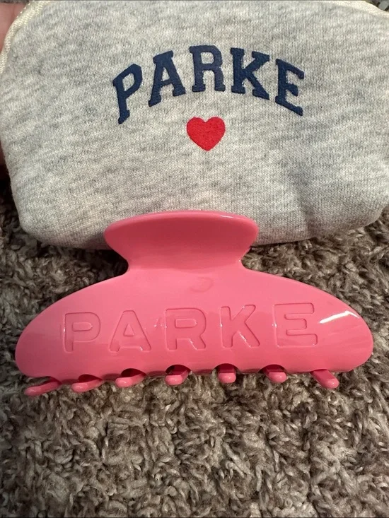 PARKE Pink Hair Claw Clip - Compact Grip for Women
