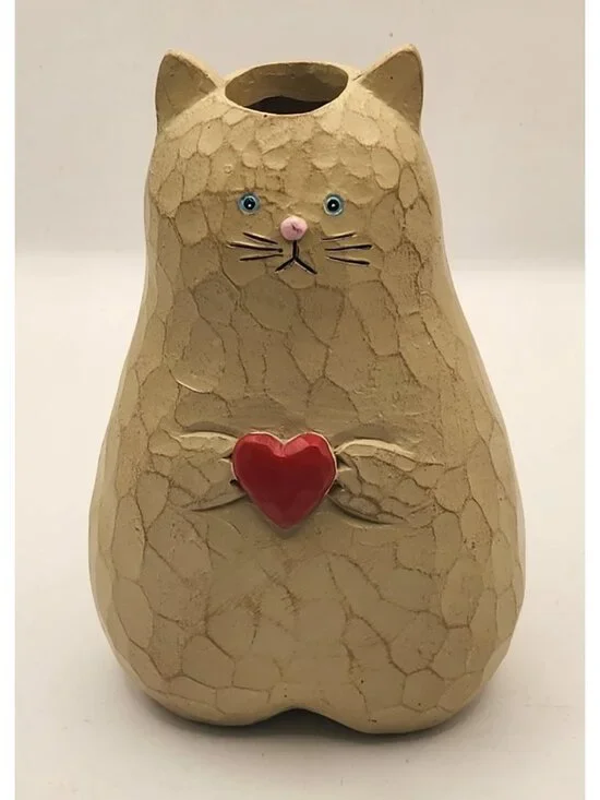 Handmade Cat Vase Exquisite Cat Shaped Flower Vase Cat Statue