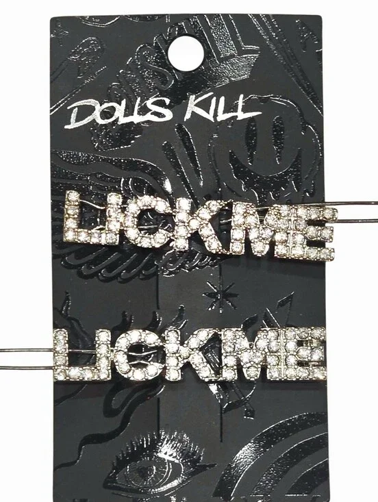 Dolls Kill LICKME Crystal Hair Pin Set