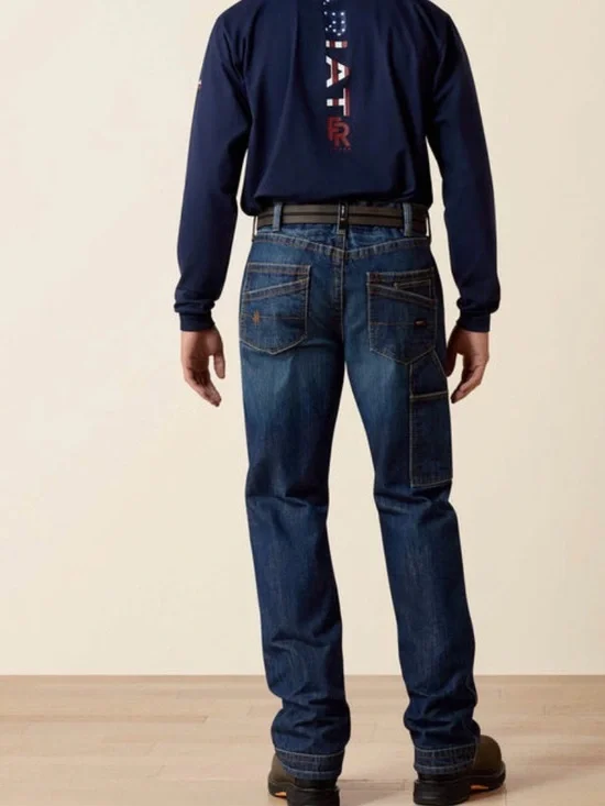 Ariat MR FR workhorse low rise boot cut jeans