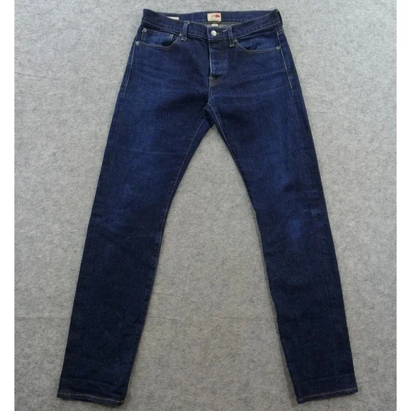 J Crew 484 Jeans Mens 31 Blue Slevedge Slim Straight Mid Rise Button Fly