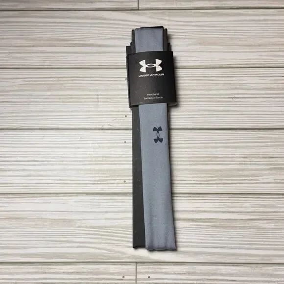 Under Armour  Logo Women’s Sporty Athletic Gray and Black Headband Sz OS