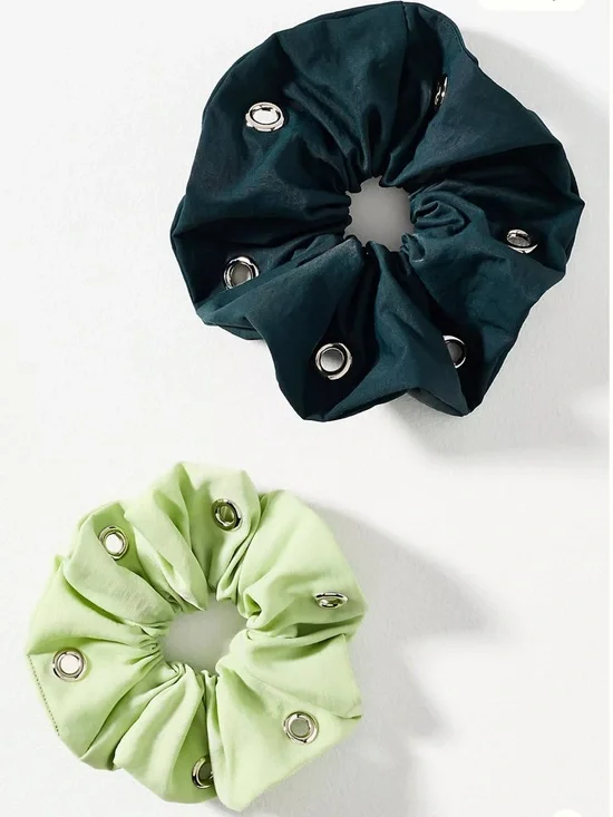 Anthropologie Grommet Scrunchies in Green