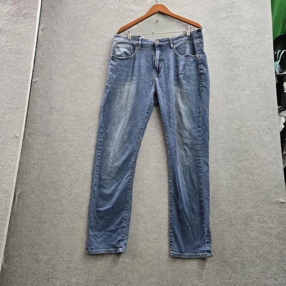 MBX Men Jeans 36X30 Blue Denim Straight Slim Fit 28