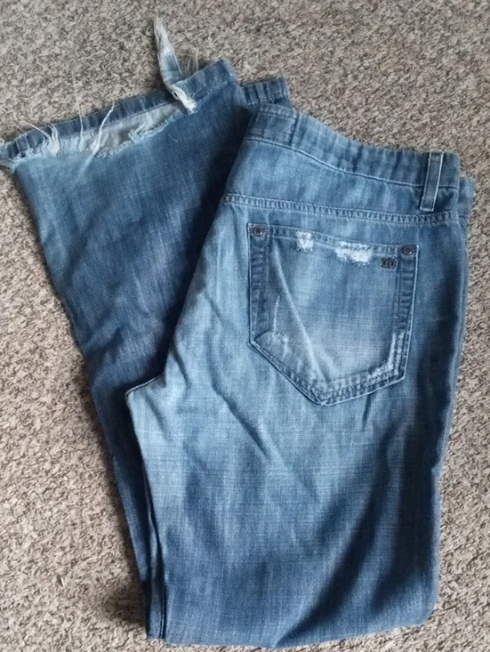 Joe's Jeans light blue distressed rocker denim