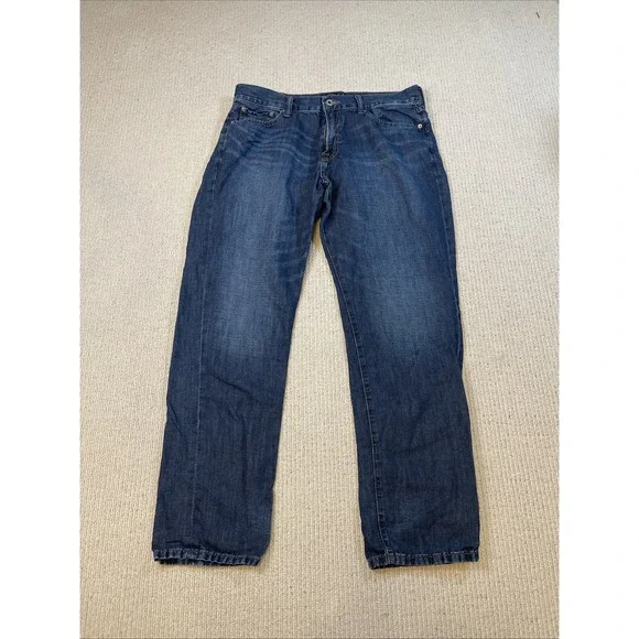 Lucky Brand Men's 36x32 221 Original Straight Jeans Cotton Linen Blend