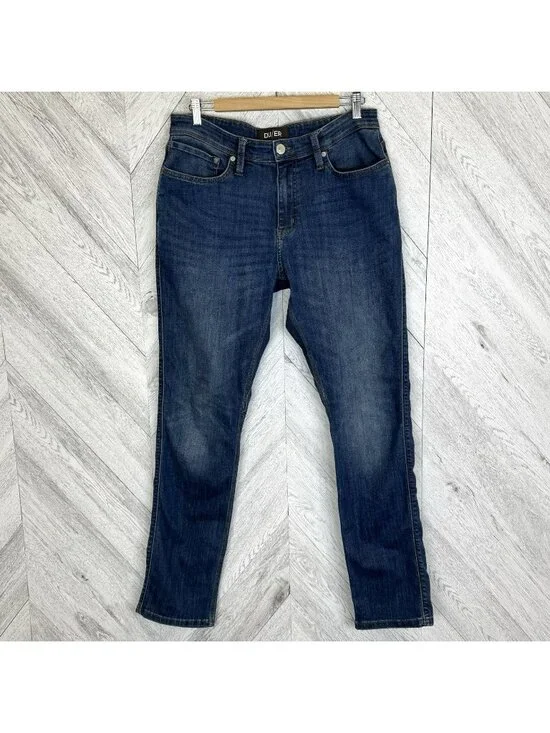 DU/ER Duer Jeans L2X Relaxed Taper Blue Denim Mens Size 34x33