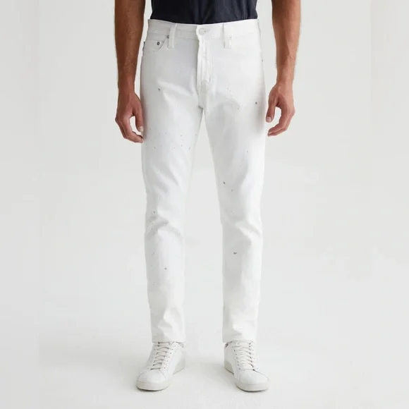 AG Adriano Goldschmied. White Tellis Modern Slim. Size 36. Short.