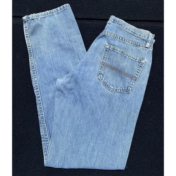 Bailey's PT. Jeans Mens 30x32 Blue Light Wash Regular Fit Straight Cotton Denim