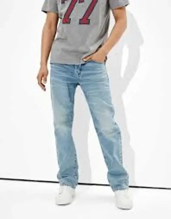 American Eagle Men's Bootcut Jeans 33 x 30 Medium Wash