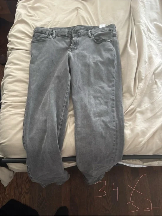 Classic High-Rise Mens Gray Jeans