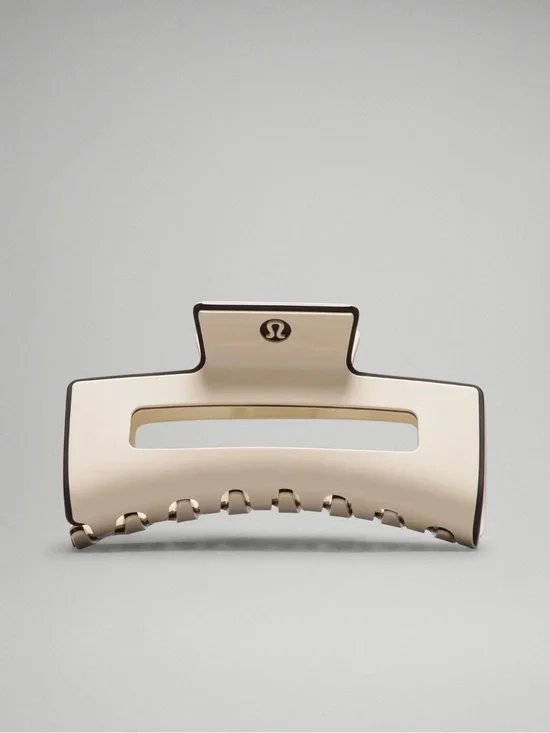 Lululemon Extra Large Claw Hair Clip Light Ivory Black