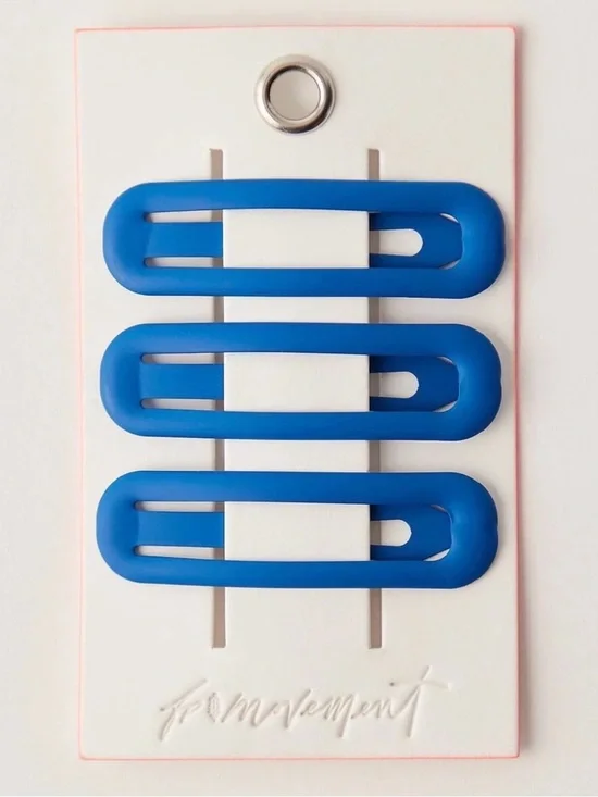 Free People Fresh Start Hair clip pack. NWT. Blue