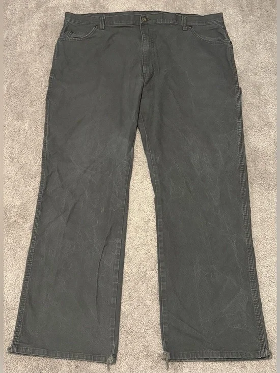 Genuine Dickies Mens Dark Gray Carpenter Straight Jeans Sz 40x32 Measured 40x30