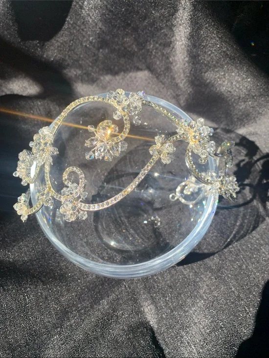 Crystal Floral RHINESTONE Hair Vine Tiara - Elegant Women's Hair Accessory