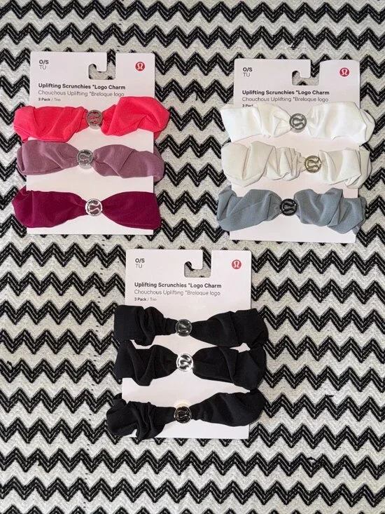 NEW lululemon Uplifting Scrunchies *OG Logo Charm U Pick Color