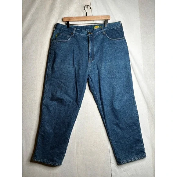 Cabelas‎ Fleece Lined Jeans Mens 40x30 Blue Denim Insulated Outdoor Pants 40x29