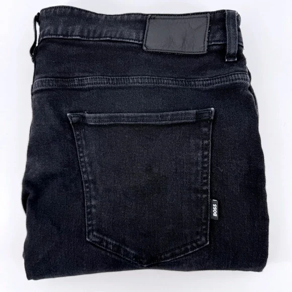 Hugo Boss Delaware Slim Fit Jeans Mens 40x32‎ Black Stretch Denim Pants