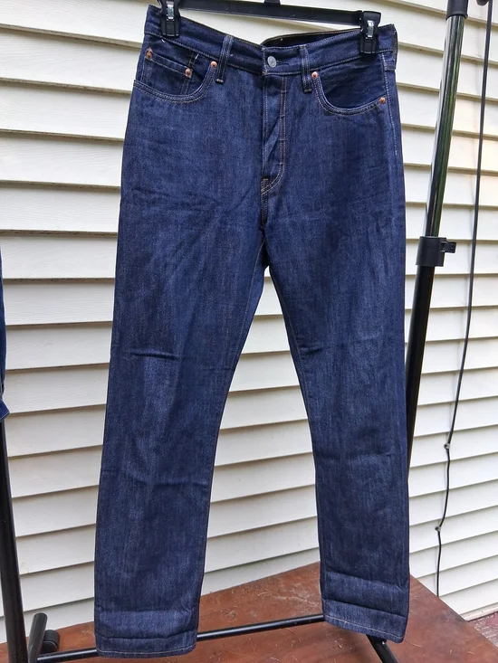 Levi's Men's 501 Original Fit Straight Leg Button Fly Dark Wash Jeans 29x32