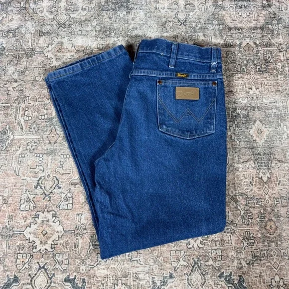 Wrangler 936PWD Cowboy Cut Slim Fit Blue Jeans Mens 36x29 Made In Nicaragua