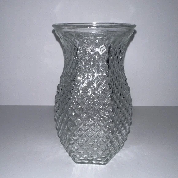 Vintage Hoosier Glass #4071 Hexagonal Base Diamond‎ Pattern  5.5