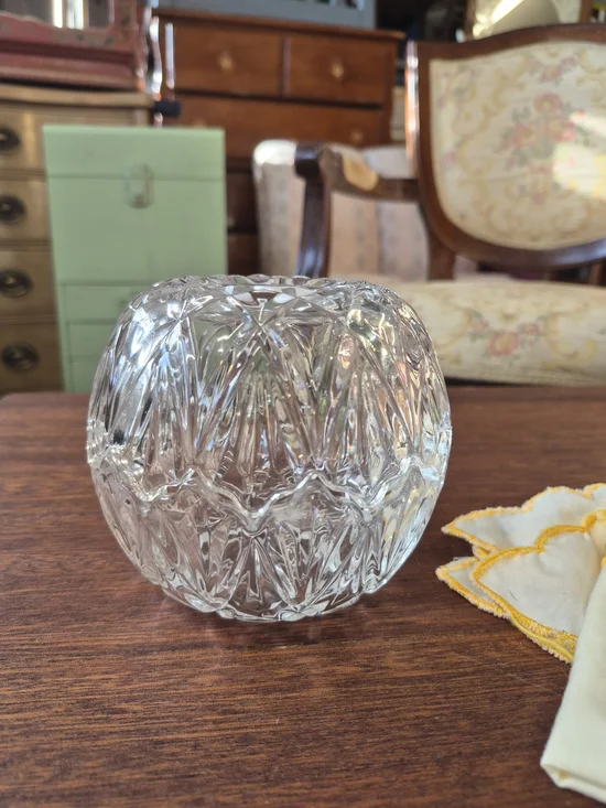 Clear Cut Glass Votive Holder - Home Accents