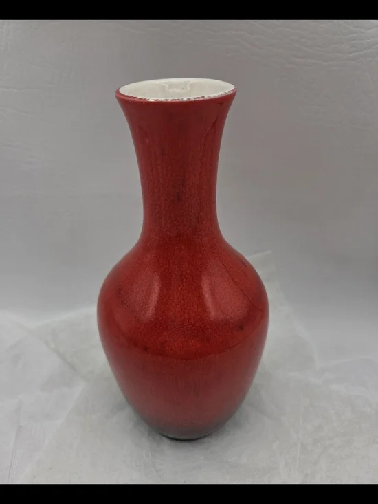 Vintage Royal Haeger Pottery Red Ombre Vase 8
