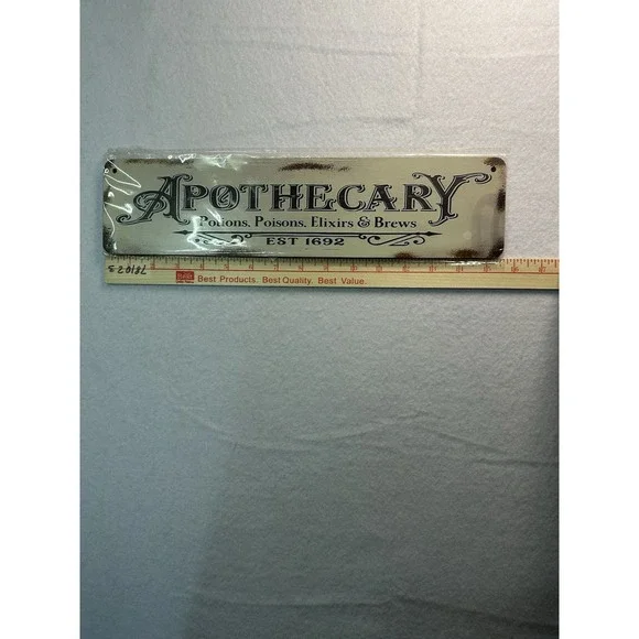 Apothecary Sign, Oceans Posion Are Lifts And Bruise Established In 1692