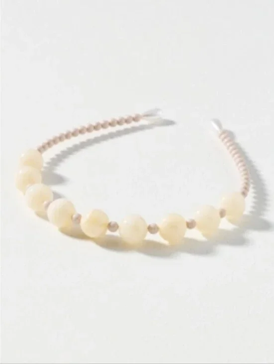 Anthropologie Mermaid Bubble Headband ~ Cream
