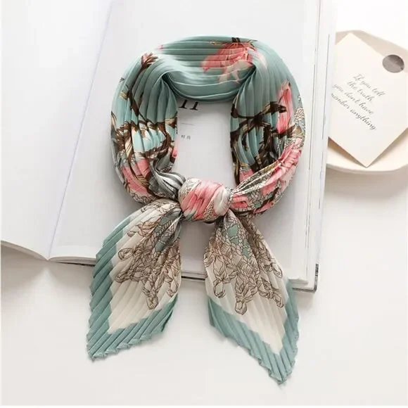 Pleated Blossom Scarf