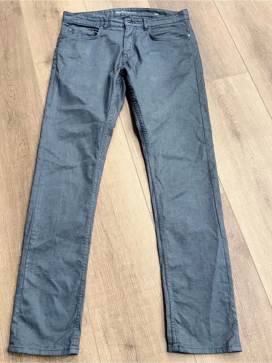 Rodd & Gunn Pants Men 34L (35x33) Gray Jeans Straight Fit Woven In Italy Cotton