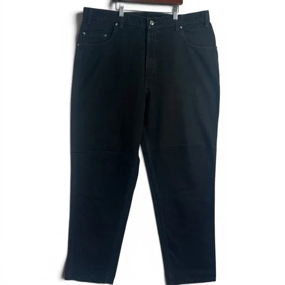 Levi Strauss Signature Jeans Men 40x32 Black 545 Loose Fit J Curve Design NWT