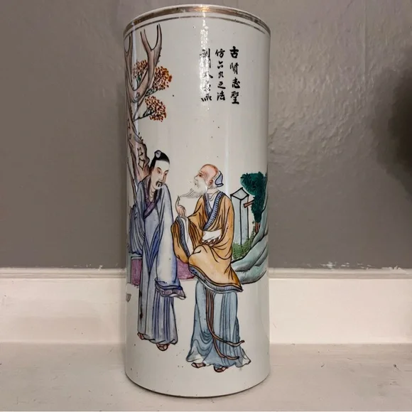 Antique Chinese Vase / Brush Pot / Hat Stand