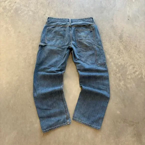 vintage faded washed carpenter jeans