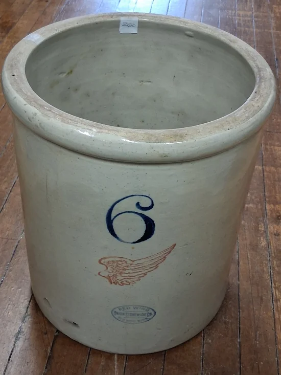 6-Gallon Stoneware Red Wing Crock
