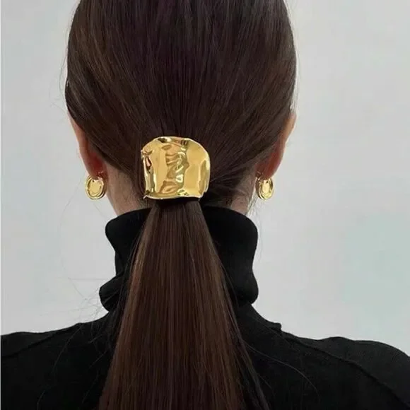 Gold ponytail hair pin S752
