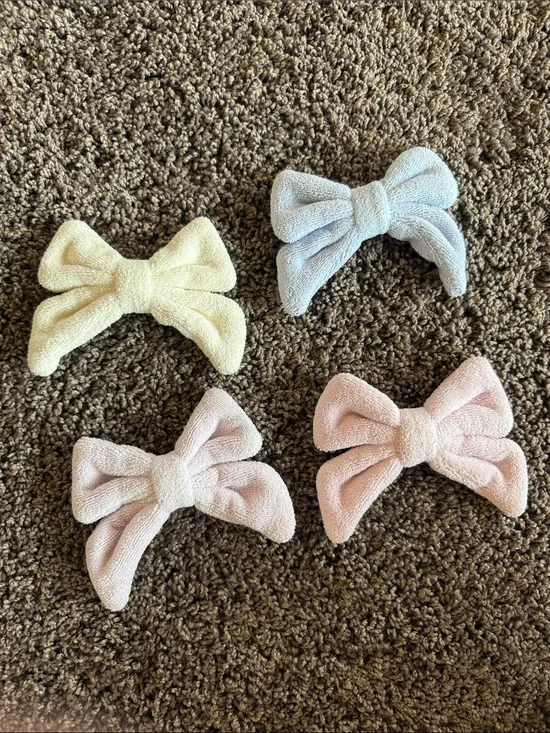 NWOT STONEY CLOVER LANE Terry Cloth bow clip barrette