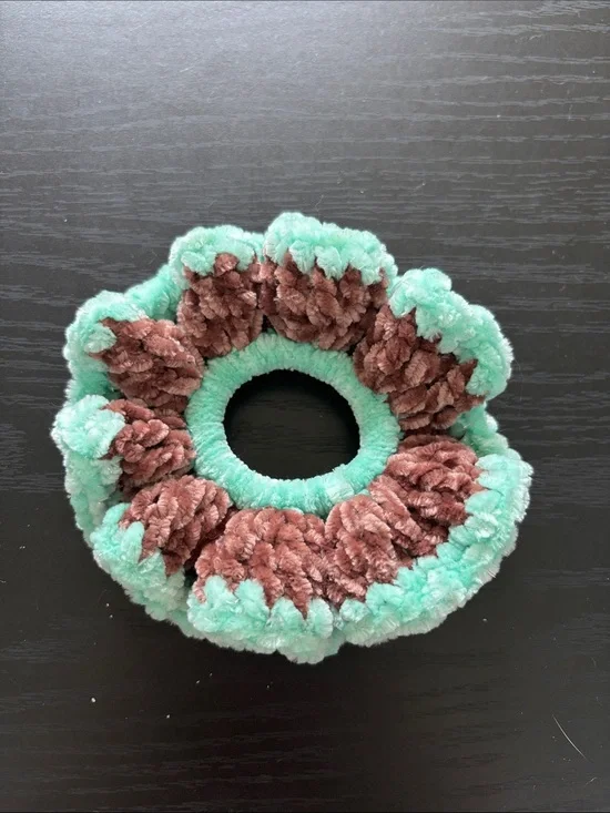 Handmade Crochet Velvet Scrunchie