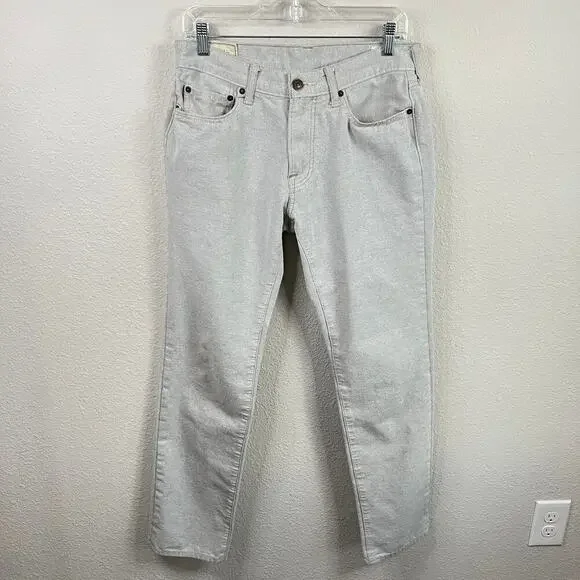 Abercrombie & Fitch Skinny Jeans Cone Denim Men's 31x32 Sandstone White Gray